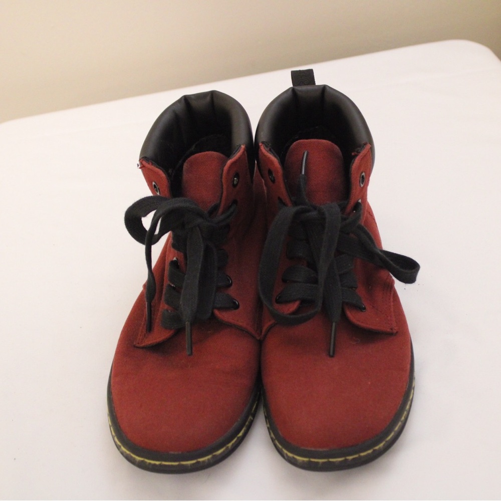 Dr. Martens Red and Black High Top Sneakers Women’s Size 8 - Picture 5 of 6